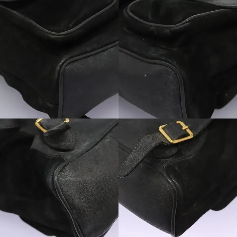 Gucci Bamboo Suede Backpack Black